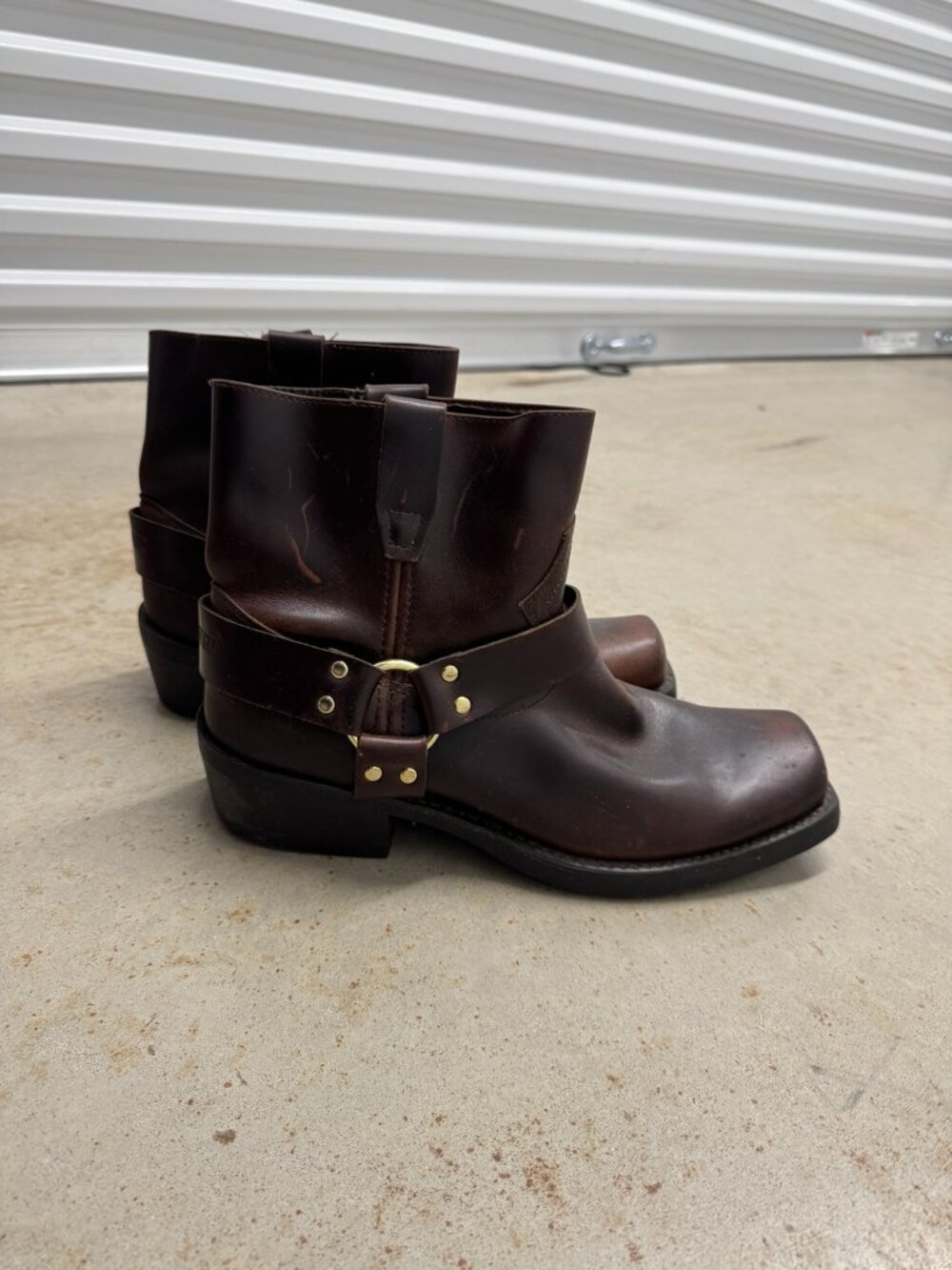 Durango men’s brown leather harness biker boots in size 12